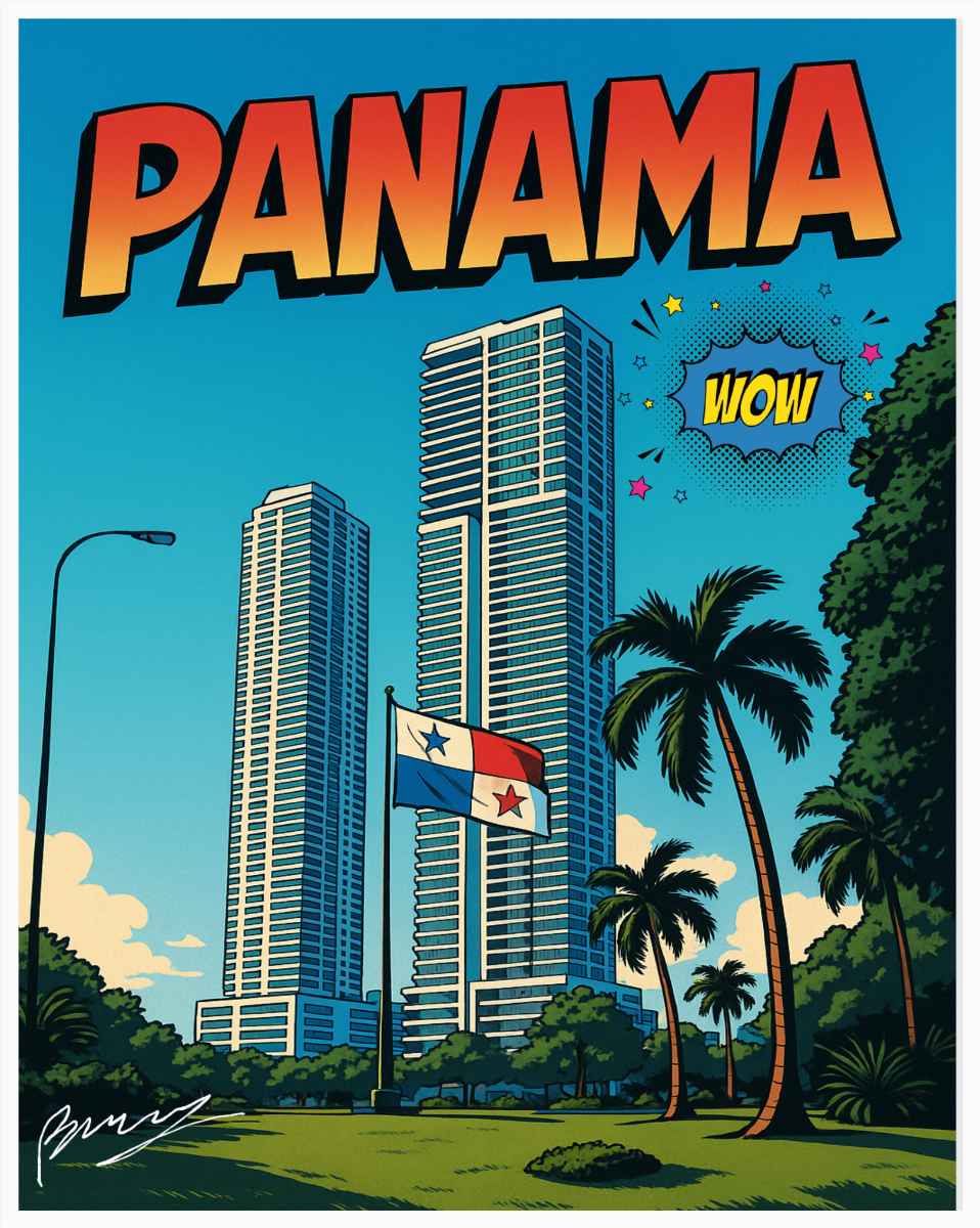 Action-packed comic cartoon scene with dynamic composition