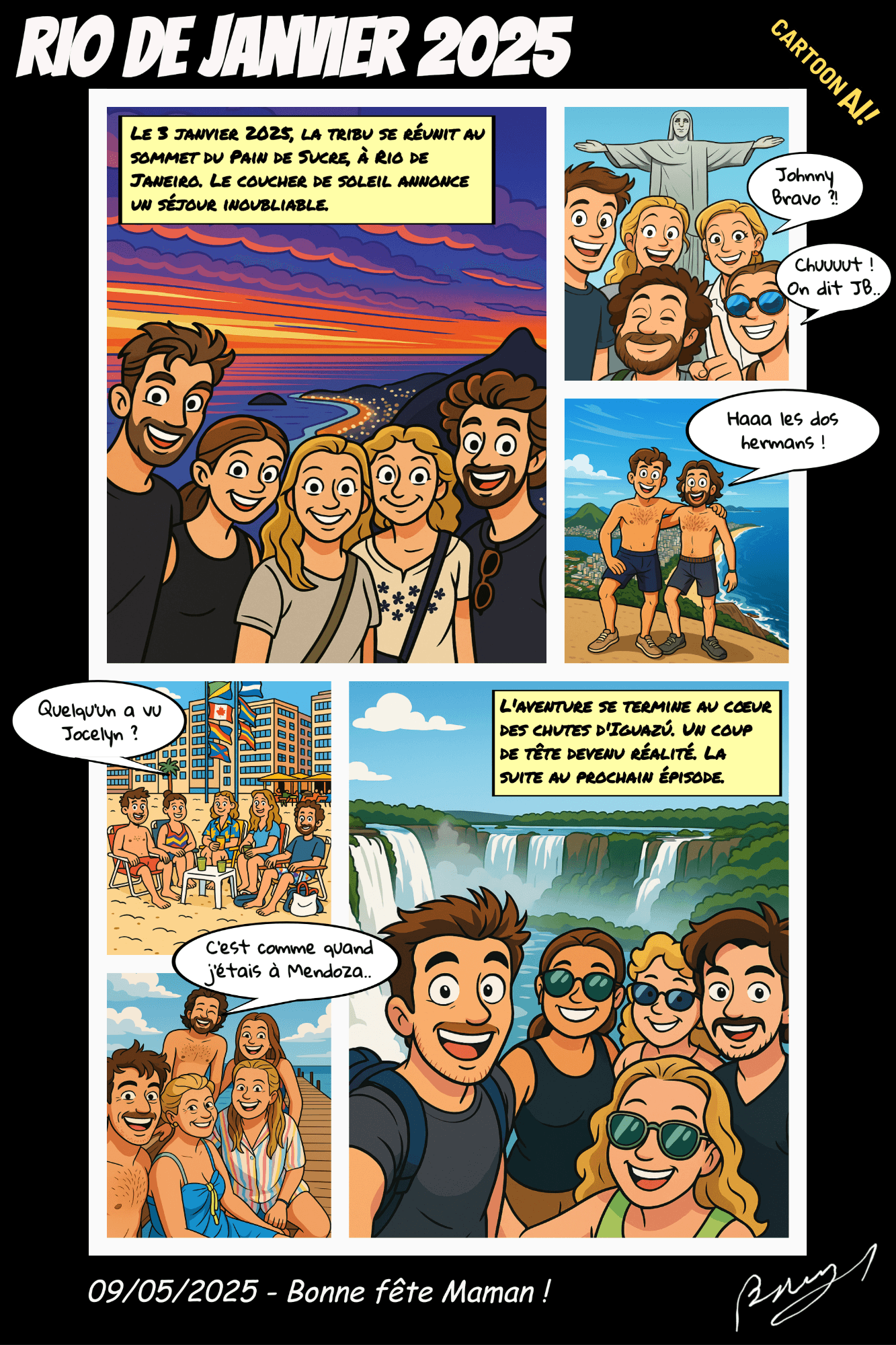 Comic book style cartoon character with dynamic action pose